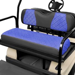 غطاء المقعد الخلفي لعربة الجولف العالمية 10L0L من أجل Yamaha، EZGO، وسادة سيارة النادي - لا تتطلب دباسة/سهل التركيب، مسامي ومريح، غطاء مقعد خلفي بديل من الفينيل لعربة الجولف - أزرق in Kuwait