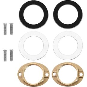 2 Sets M32x1.5mm Brass Faucet Fixing Nut Single Hole Lock Nuts with Flat Washers & Screws Faucet Anti-loosing Nut Household Accessories