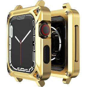 حافظة GELISHI متوافقة مع حافظة ساعة Apple مقاس 44 ملم، حافظة متينة من الفولاذ المقاوم للصدأ وغطاء معدني لساعة Series 6 SE 5 4، فضي in Kuwait