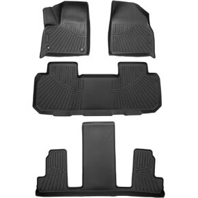 Custom Fit for Floor Mats Chevrolet Traverse 2018-2024 7-Seat All Weather Protection Heavy Duty Car Mats 3 Row Floor Liners Interior Automotive Accessories