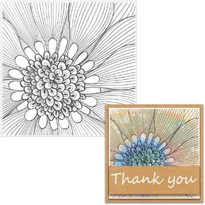 Flower Background Clear Stamps for Card Making, Spring Flower Stamps Blossom Leaves Clear Rubber Stamps for Holiday Card Making Decoration DIY Scrapbooking Transparent Album Decor Paper Craft
