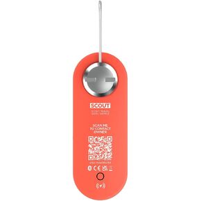 Knog Scout iOS Smart Tag, Tracker & 85d Alarm – Rechargeable Luggage Tag Compatible with iOS App & Apple Find My, Digital Contact Info, Remote Chime, Low Battery Alerts, Water-Resistant, Black