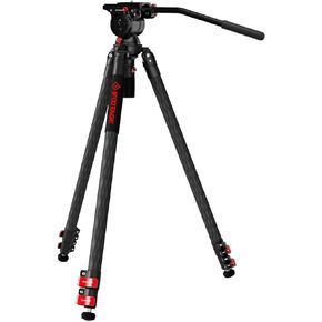 IFOOTAGE Tripod with Fluid Head, Professional Carbon Travel Tripod Kit for Canon Nikon Sony Olympus Panasonic DSLR Camera - Gazelle TC7 +K5S