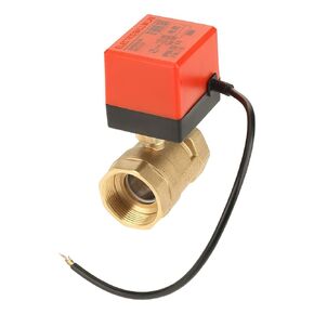 DC 12V 2 Way Motorized Ball Valve G1-1/2 DN40 1.6MPa Electric Brass Ball Valve for Air Conditioning and Plumbing Systems