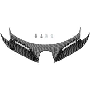 Ninja 400-Front Fairing, Carbon Fiber Style Front Fairing Aerodynamic Wing Cover ABS Fits for Kawasaki Ninja 250/400 18-20
