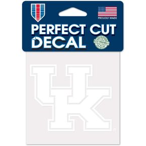 Wincraft NCAA Kentucky Wildcats 4x4 Perfect Cut White Decal, One Size, Team Color