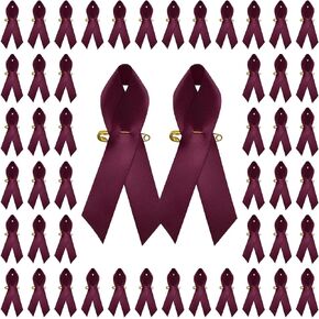 Ribbon Awareness Satin Pins Cancer Awareness Ribbon Pin with Safety Pin