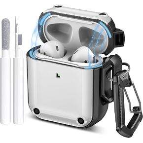 Maxjoy for AirPods 2nd Generation Case with Cleaner Kit,Powerful Magnetic,Drop-Proof and Wear-Resistant,Compatible with AirPods Case Cover for Men and Women,Khaki