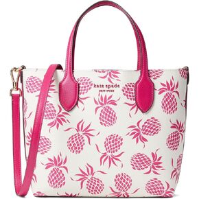 حقيبة يد Kate Spade New York Bleecker Pineapple مطبوعة من مادة PVC متوسطة الحجم، متعددة الألوان باللون الكريمي in Saudi Arabia
