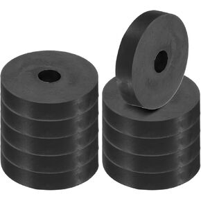 PATIKIL Multi Purpose Rubber Spacer, 10 Pcs 2"OD 0.47"ID 0.4"Thickness Neoprene Round Anti-Vibration Isolation Pads Isolator Rubber Bushings Spacer Washer for HVAC Bolts Car Accessories