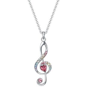 Violin/Guitar/Piano/Trumpet/Saxophone/Harp/Drum/Cello Necklace for Girls Women,Music Lover Jewelry Gifts for Women Girls