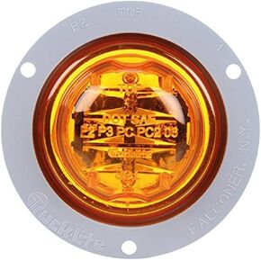 Truck-Lite 10379Y 10 Series Yellow LED Marker/Clearance Lamp (SAE PC Rated With Gray Flange LED)