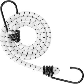 Bungee Cords with Hooks, 4 Pack Heavy Duty Outdoor Bungee Straps with 90lb Load Capacity Metal Hook, Strong UV-Resistant Bungees (12" Black)