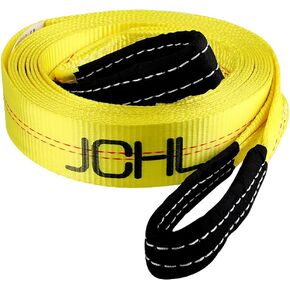 Recovery Tow Strap with Reinforced Loops 2inx20ft Heavy Duty 24,000lb Break Strength Vehicle Recovery Rope Use for Emergency Towing Rope, Tree Saver, Winch Extension, Triple Reinforced Loops