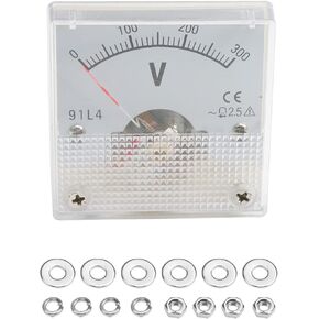 Fielect 91L4 Analog Panel Voltage Gauge Volt Meter AC 0-300V Class 2.5 Analogue Panel Meter Volt Voltage Rectangular 1PCS