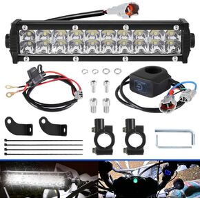 Led Light Bar, Motorcycle Headlight Kit Small LED Light Bar for KLX110 YFZ450 CRF110 YZ250F CRF250F TTR110 XR150L for Taotao Apollo Honda ATV 4 Wheeler Dirt Bike Motocross 60W fit 7/8" Handlebars
