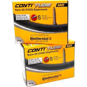 Continental Race 28 أنبوب دراجة أسرع من الصوت 700 × 20-25cc - صمام بريستا 42 مم - زوج (أنبوبان)