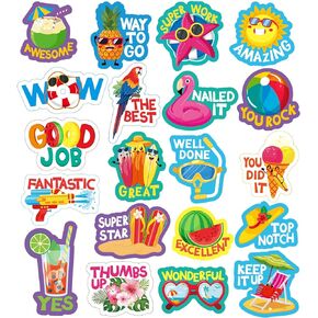 Pasimy 800 Pcs Teacher Reward Stickers for Students Summer Funny Motivational Inspiration Stickers Incentive Class Supplies for Classroom Decor, 20 Designs