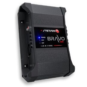 Stetsom Bravo BASS 1200 2 Ohm - Mono Car Amplifier, 1200.1 1.2K Watts RMS, 2Ω Stable Car Audio, HD Sound Quality, Crossover & Bass Boost, Car Stereo Speaker Subwoofer MD, Smart Coolers…