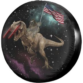Dujiea Military Tactical Star Spare Tire Cover with Backup Camera Hole, Universal Wheel Tire Cover Tire Protectors for Jeep Trailer RV Van SUV Truck Camper and Many Vehicle 17inch