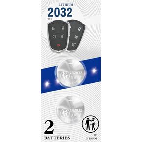(2Pack) CR2032 2032 Smart Remote Key FOB Battery Key case Shell for 2016-2021+ Replacement for Cadillac ATS, CT6, CTS, Escalade, SRX, XT4, XT5, XT6, XTS (FCC ID’s: HYQ2AB,HYQ2ES)