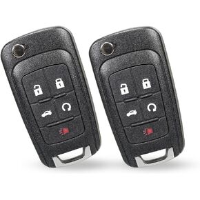 Flip Key Fob Replacement Fits for Chevy Equinox Camaro 2010 2011 2012 2013 2014 2015 2016 2017 2018 2019 Cruze Malibu Impala Sonic GMC Terrain Buick Lacrosse Regal Verano Encore Keyless Entry