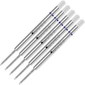 Lanier Combo Pack - 5 Pack - Monteverde® Capless Ceramic Gel™ P42 Ink Refill Compatible with Most Parker® Style Ballpoint Pens - Blueblack (Fine Tip 0.6mm)