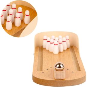 Bird Training Toy Desktop Bowling Toy: Wooden Bird Toys Parakeet Toys Desktop Intelligence Training Game for Budgie Cockatiel Macaw Parrot
