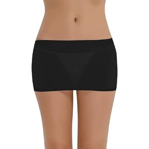 Women's See Through Sheer Mini Dress Transparent Hipster Mini Skirt Party Nightwear Clubwear
