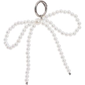 Pearl Bow Keychain Coquette Aesthetic Keychain Keyrings Bag Charms Pruse Car Charms Keychain