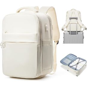 Large Travel Backpack Carry On Flight Approved Carry On Backpack For Traveling On Airplane Travel Essentials For Women Traveling Backpack For Women Men Personal Item Travel Bag Beige