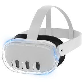 غطاء حماية HiBloks VR Shell لملحقات Meta Quest 3، غطاء واقي شفاف لسماعات الواقع الافتراضي مع فتحة دقيقة لـ Oculus Quest 3، غطاء سماعة VR مقاوم للصدمات والسقوط ومقاوم للماء in Kuwait