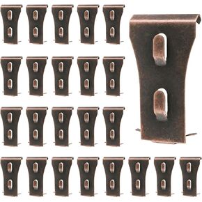 Biaungdo 6 Pcs Brick Wall Clips, Steel Brick Hook Clips, Heavy Duty Brick Hanger for Hanging Outdoors, Metal Brick Wall Hangers Outside Home Decor for 2-1/4 to 2-3/8 inches Bricks(Bronze)
