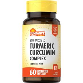 Turmeric Curcumin Complex | 60 Quick Release Capsules | Traditional Herbal Supplement | Non-GMO and Gluten Free Formula | by Sundance