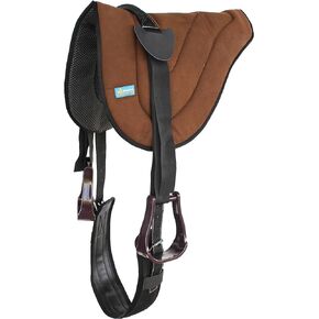 Challenger Horse Western Suede Leather Neoprene Bareback Saddle Pad 39187BR