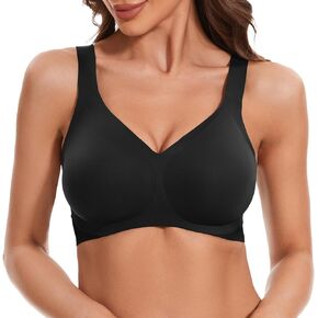 Padded Push Up Bra Comfortable Wireless Bra for Women No Underwire Full Coverage Seamless Bra with Support