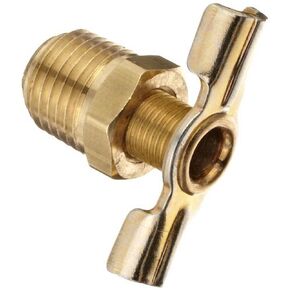 Dixon Valve & Coupling D04 Brass Air Hose Fitting, External Drain Cock, 1/4" NPT Male