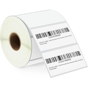 BETCKEY - 3" x 1.5" (76 mm x 38 mm) Barcode Shipping & Address Labels Compatible with Zebra & Rollo Label Printer,Premium Adhesive & Perforated [10 Rolls, 9500 Labels]