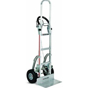 Magliner NPK122G2C5C Aluminum Paddle Brake Hand Truck, U Frame Extension, Loop Handle, Foam Filled 10" Wheels, 60" Height x 21-/2" Wide x 20-1/2" Depth, 500 lb. Load Capacity