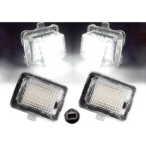 2 Pcs Error Free Xenon White LED License Plate Light Compatible with Mercedes-Benz C E S CLA Class W204 W205 W212 W218 W221 W231 C250 C300 C350 C63 C216 C117 R172 R231 A2218200856