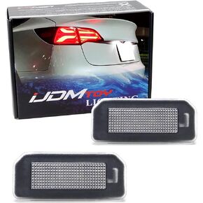 iJDMTOY OEM-Fit 18-SMD 3x Brighter Xenon White LED License Plate Light Kit Compatible With Tesla Model 3, Model Y, Powered by Xenon White LED Diodes