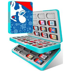 Xinocy for Nintendo Switch Game Case with 64 Game Holder Slots and 64 SD Micro Card Slots for Nintendo Switch/Lite/OLED,Cute Cartoon Games Cartridge Cases for Boys Kids Girls Kawaii Storage Box, MGame