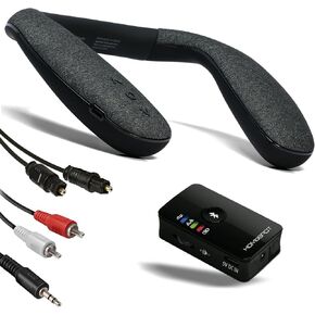 HomeSpot Wireless Neckband Speaker with Bluetooth Transmitter Set for TV and Low Latency Gaming Boomerang