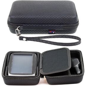 Digicharge Hard Carrying Case for Tomtom Go Comfort 6’’ Go Supreme 6’’ Via 1625 1625M 1625TM Go 620 Trucker 620 6-Inch GPS with Accessory Storage and Lanyard - Black