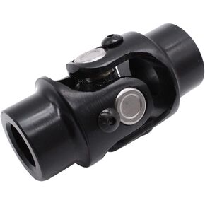 1 PC SHLPDFM Black Steel Universal Joint 3/4" Round x 3/4" Round Single Universal Steering U Joint Weld On Racing