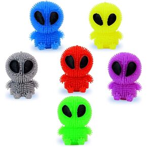 Alien Toys for Kids - 1.75 Inch Alien Toys for Kids - Funny Squishy Toys for Party Favors, Goody Bags, Classroom Prizes - Mini Puffer Ball - Pack of 12 - Easter Basket Stuffers