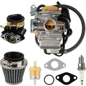 150cc Carburetor for GY6 4 Stroke Engines 125cc 150cc 152QMJ 157QMI PD24J 24mm for Motorcycle Scooter ATV Go Kart with Electric Choke