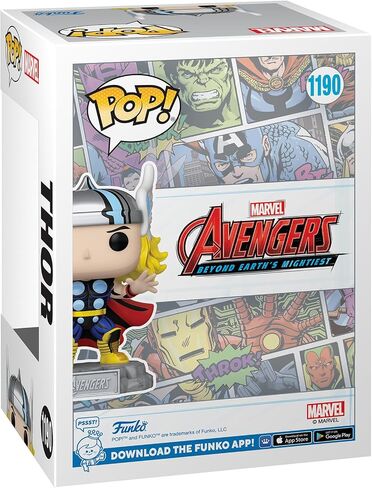 Funko Pop! & Pin: The Avengers: Earth's Mightiest Heroes - 60th Anniversary, Thor with Pin, Amazon Exclusive in Saudi Arabia