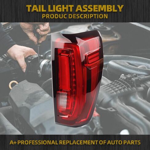 Dasbecan Right Passenger Side Tail Light Assembly Rear Lamp Halogen Type Compatible with 2019-2023 2024 GMC Sierra 1500/2500 HD/3500 HD Replace 84968737 in Saudi Arabia