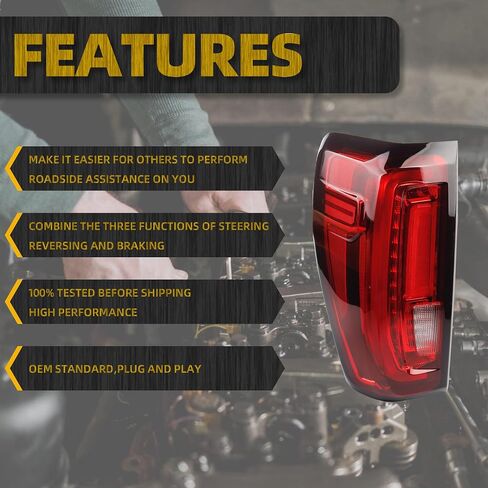 Dasbecan Right Passenger Side Tail Light Assembly Rear Lamp Halogen Type Compatible with 2019-2023 2024 GMC Sierra 1500/2500 HD/3500 HD Replace 84968737 in Saudi Arabia